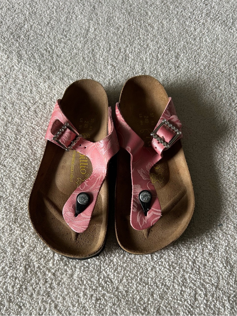 Papillio by Birkenstock Pink Floral Toe-Thong Sandals for Women